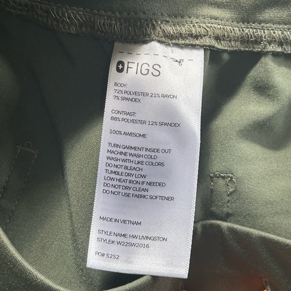 FIGS SET Moss Rafaela Oversized Scrub Top AND  High Waisted Livingston Pants L - Picture 15 of 16